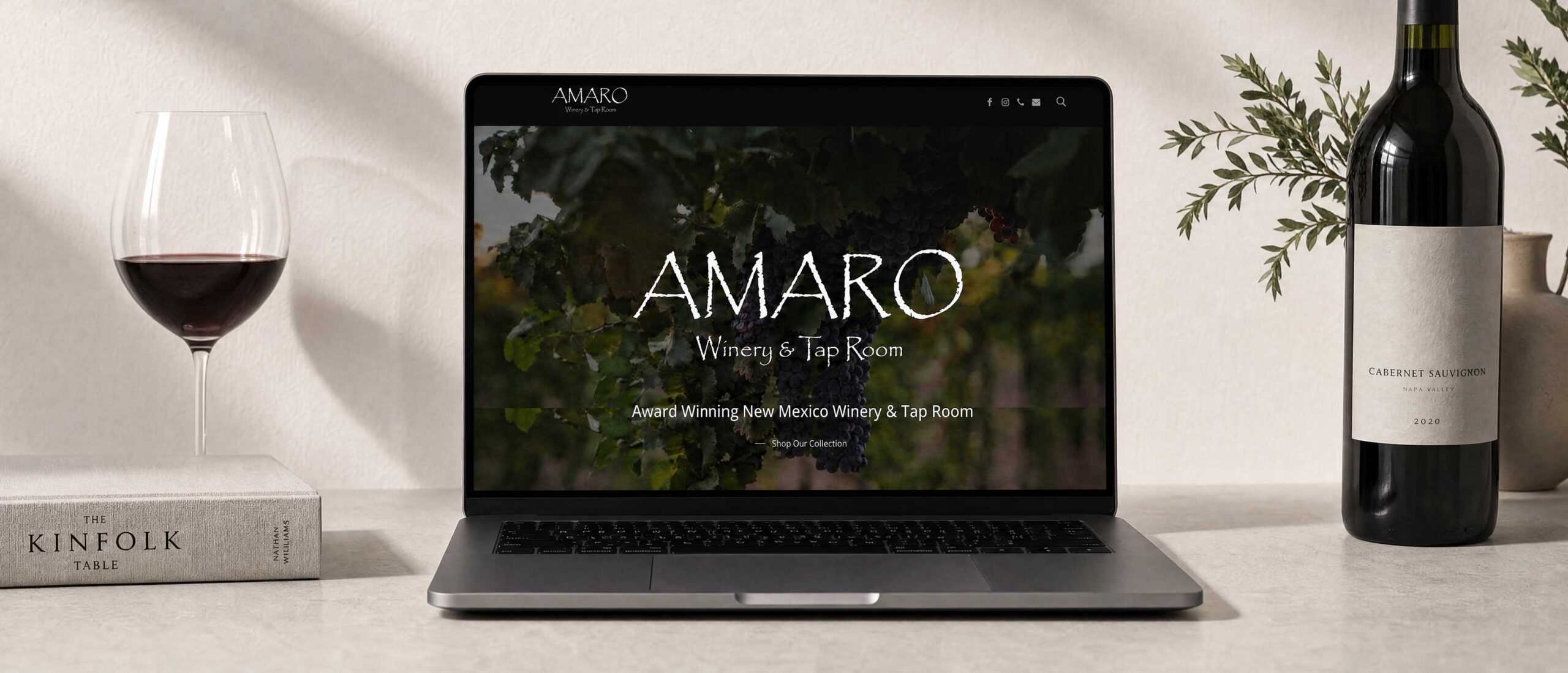Amaro Winery Tap Room website design Las Cruces NM