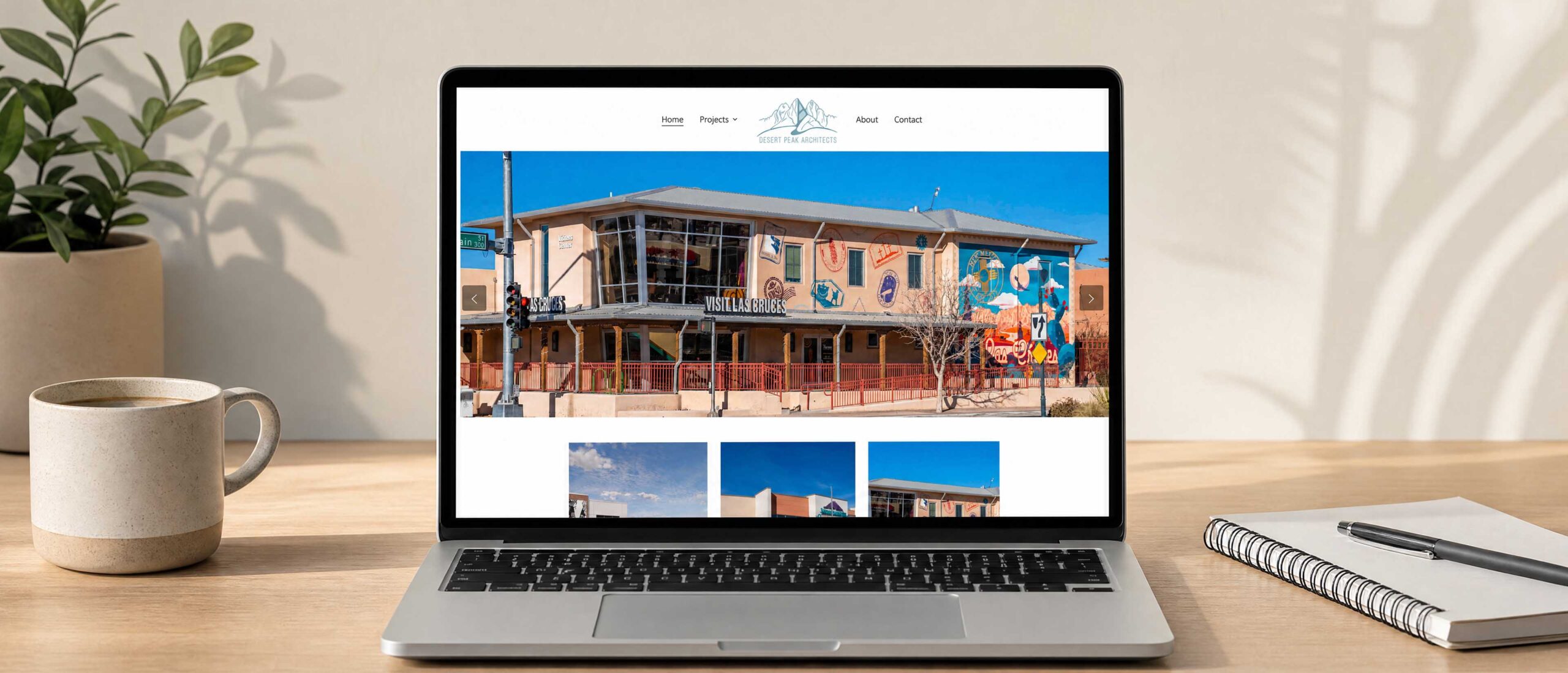 Desert Peak Architects website design Las Cruces NM