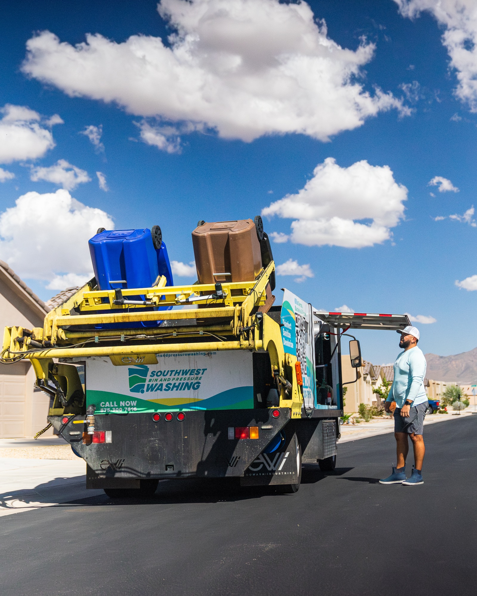 Southwest Bin action shot Las Cruces