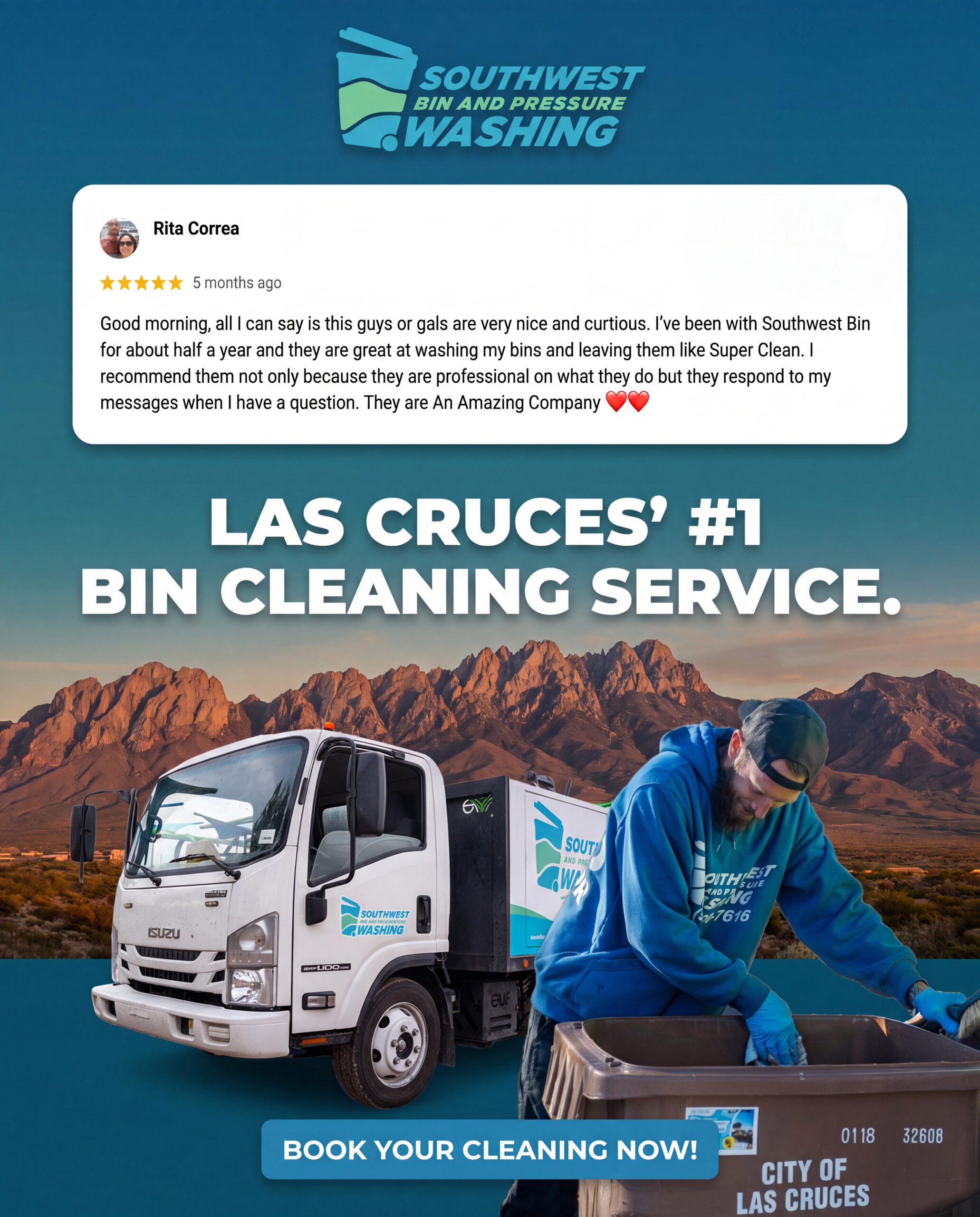 Southwest Bin Google review post